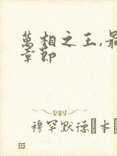 万相之王,最新章节