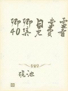 卿卿日常电视剧40集免费看全集