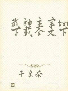 武神主宰txt下载全文下载