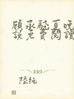 顾承骁夏晚宁小说免费阅读最新章节