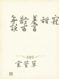 年龄差甜宠文小说古言