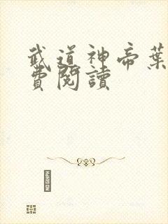 武道神帝叶辰免费阅读