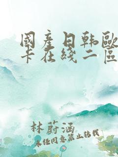 国产日韩欧美不卡在线二区