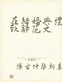 在结婚典礼上的致辞范文