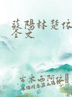 苏阳林楚依免费全文