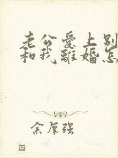 老公爱上别人要和我离婚怎么办