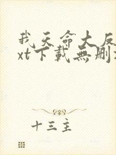 我天命大反派txt下载无删减