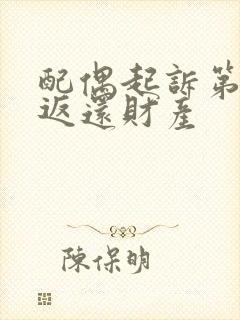 配偶起诉第三者返还财产