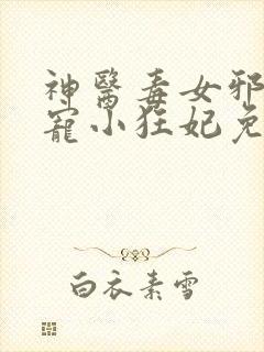 神医毒女邪王盛宠小狂妃免费阅读