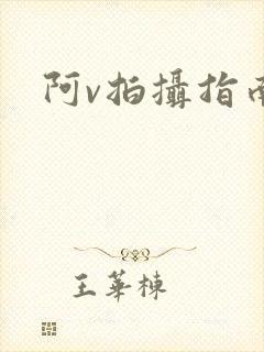 阿v拍摄指南