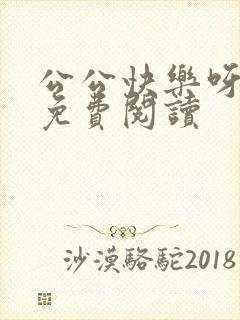 公公快乐呀小说免费阅读