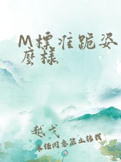 M标准跪姿是什么样