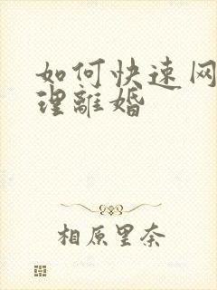 如何快速网上办理离婚