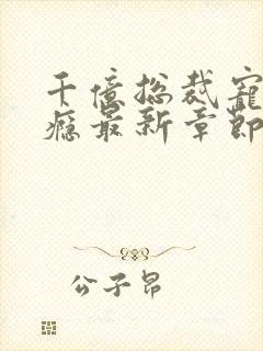 千亿总裁宠妻成瘾最新章节新