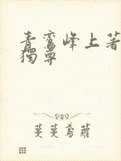 青鸾峰上著一剑独尊