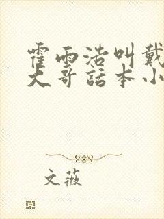 霍雨浩叫戴钥衡大哥话本小说