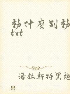 动什么别动感情txt