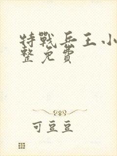 特战兵王小说完整免费