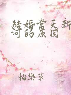 结婚当天新郎跳河的原因