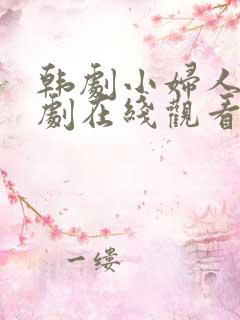 韩剧小妇人电视剧在线观看免费高清