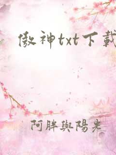 傲神txt下载