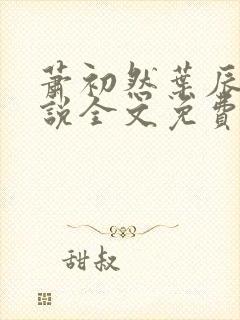 萧初然叶辰的小说全文免费阅读一