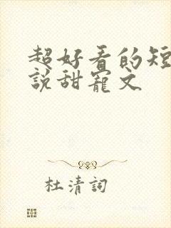 超好看的短篇小说甜宠文