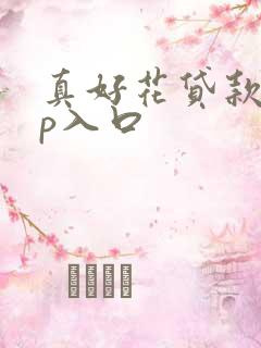 真好花贷款app入口