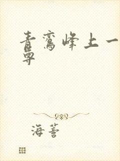 青鸾峰上一剑独尊