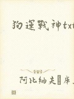 狗运战神txt