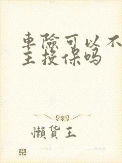 车险可以不是车主投保吗