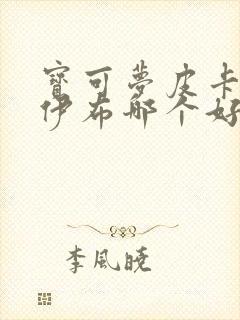 宝可梦皮卡丘和伊布哪个好玩