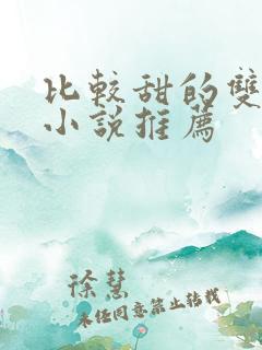 比较甜的双男主小说推荐