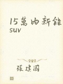 15万内新能源suv