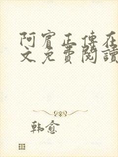 阿宾正传在线全文免费阅读无删减