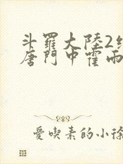 斗罗大陆2绝世唐门中霍雨浩