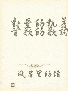 对爱的执着是哪首歌的歌词