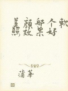 美颜哪个软件拍照效果好