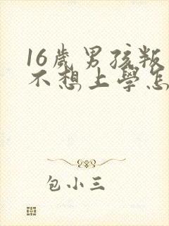 16岁男孩叛逆不想上学怎么办