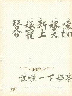 替嫁新娘亿万老公宠上天txt全集下载