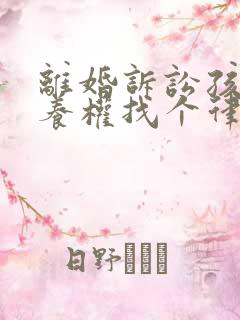 离婚诉讼孩子抚养权找个律师需要多少钱