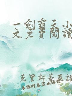 一剑霸天小说全文免费阅读