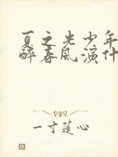 夏之光少年白马醉春风演什么