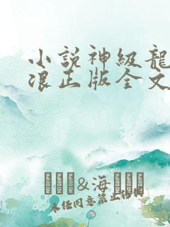 小说神级龙卫沈浪正版全文下载