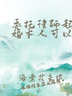 委托律师起诉离婚本人可以不去吗