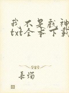 我不是戏神小说txt全本下载