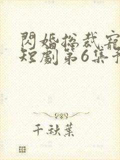 闪婚总裁宠上天短剧第6集预告