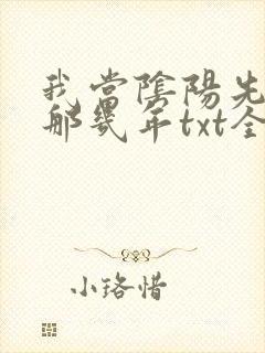 我当阴阳先生的那几年txt全集下载