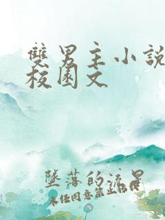 双男主小说甜文校园文