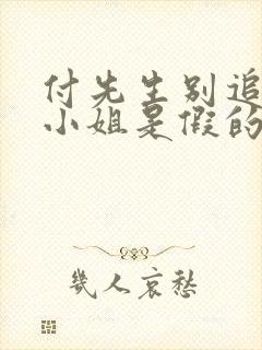 付先生别追了大小姐是假的短剧免费观看